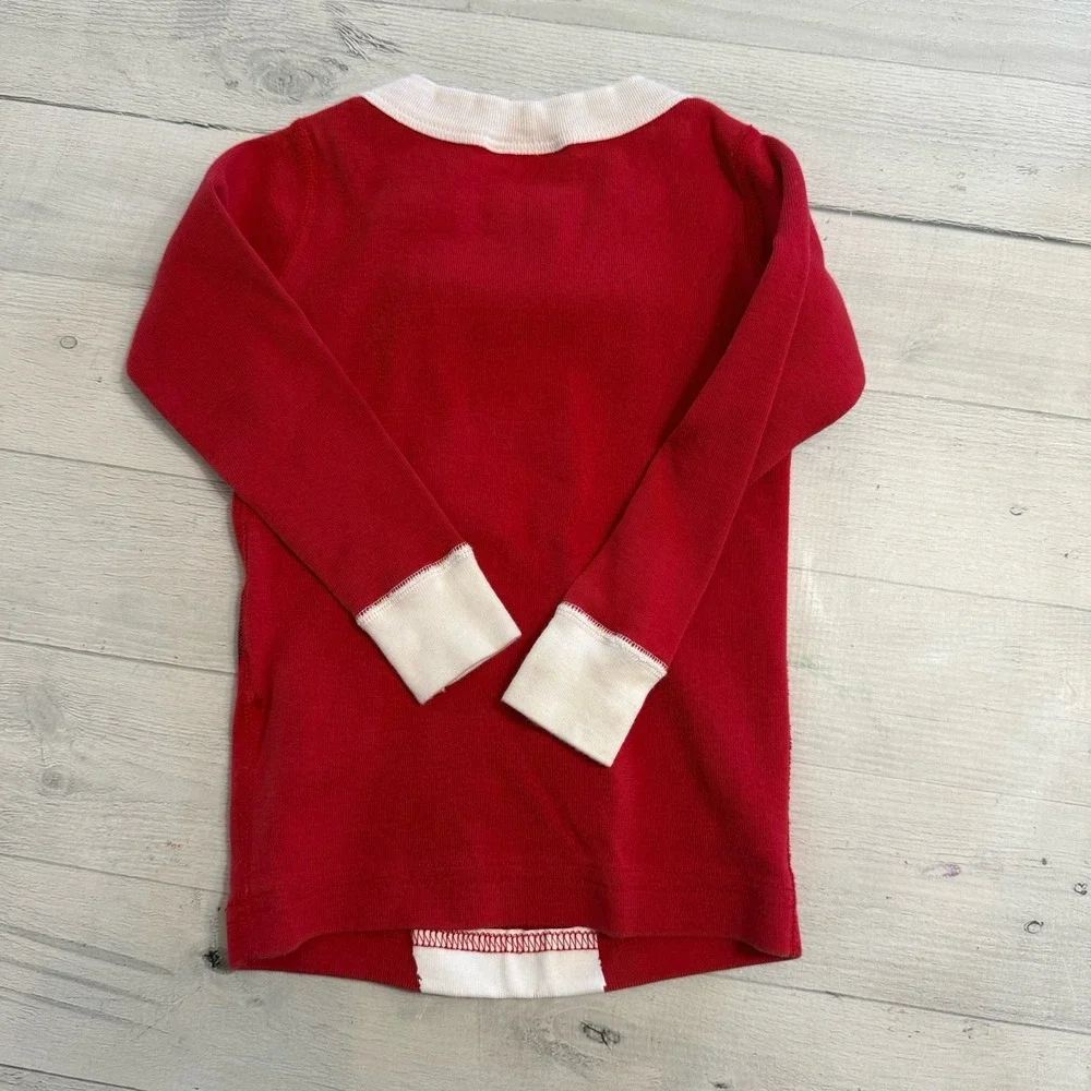 Hanna Andersson kids long‎ John Santa Christmas  pajamas size 80 18/24 months